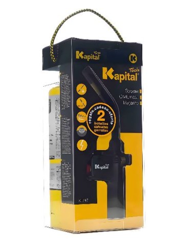 SOPLETE GAS KAPITAL KT747 2 BOTELLAS MAPP