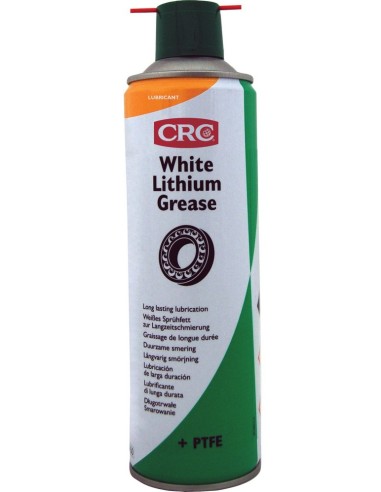 GRASA DE LITIO + TEFLON CRC WHITE LITHIUM GREASE 500ml