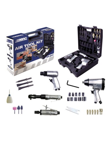 KIT HERRAMIENTAS NEUMATICAS AIR TOOL 34 PZAS