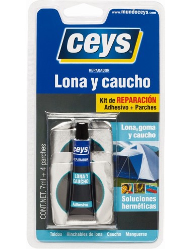 REPARADOR LONA Y CAUCHO CEYS 7ml+4 PARCHES