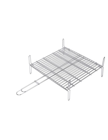 PARRILLA DOBLE REFORZADA + PINZAS INOX SAUVIC