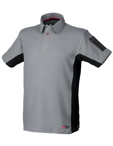 POLO MANGA CORTA ISSA 8170 STRETCH GRIS