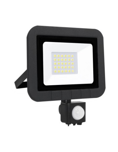 FOCO LED SENSOR PLANO NEGRO LUZ FRIA