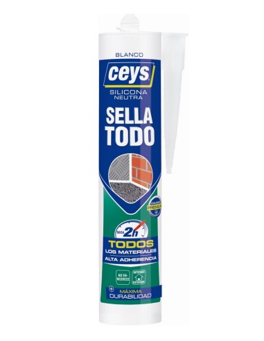 SILICONA NEUTRA SELLATODO CEYS 280ml 15UD