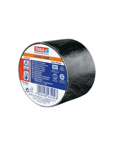 CINTA AISLANTE PVC HOMOLOGADA 50mm 25M NEGRA