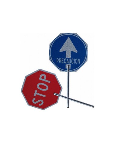 SEÑAL STOP/PASO CON MANGO DE ALUMINIO