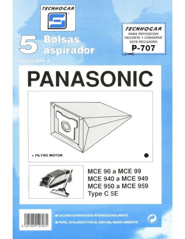 BOLSA ASPIRADOR PANASONIC