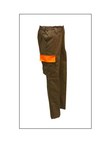 PANTALON DE TRABAJO OPTIMUS MARRON/NARANJA