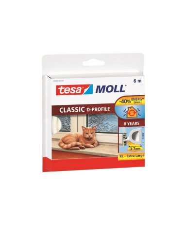 TESA MOLL BURLETE CAUCHO PERFIL D 6M 9mm