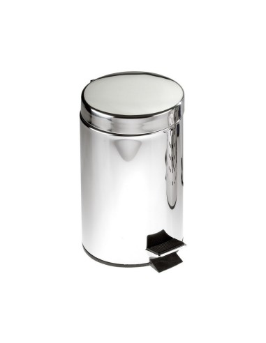 PAPELERA BAÑO LEMAN PEDAL ACERO INOX 3L