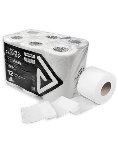 PAPEL HIGIENICO 2 CAPAS CLEVER 16M 12UD