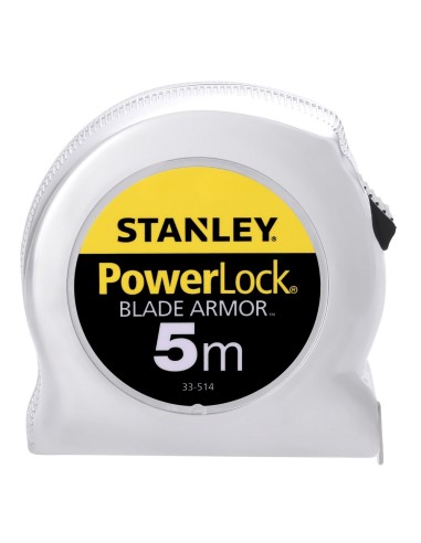 FLEXOMETRO STANLEY POWERLOCK BLADEARMOR CON FRENO Y CLIP