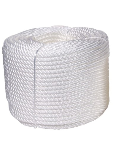 CUERDA CABLEADA ROLLO POLIPROPILENO BLANCO 100m