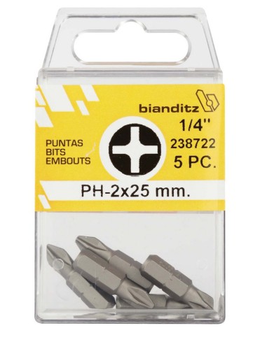 JUEGO PUNTAS BIANDITZ 1/4" PH