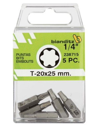 JUEGO PUNTAS BIANDITZ 1/4" TORX