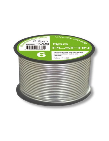 HILO DE SOLDAR TIPO PLATA TIN SN/CU 6 Ø2mm