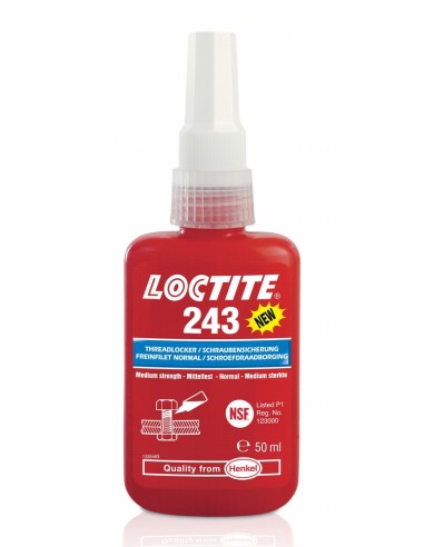 LOCTITE 243 FIJA TUERCAS RESISTENCIA MEDIA PIEZAS ACEITADAS