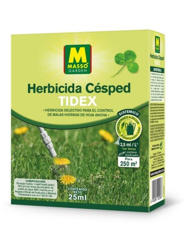 HERBICIDA CESPED CONCENTRADO 25ml PARA 250M2 MASSO