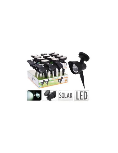 FOCO LED SOLAR PINCHO CON PANEL Y BATERIA RECARGABLE 13x8,5x28cm