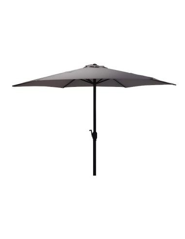 PARASOL ALUMINIO CON MANIVELA Ø3M GRIS OSCURO