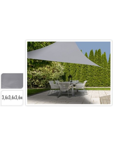 TOLDO VELA GRIS 3,60x3,60x3,60