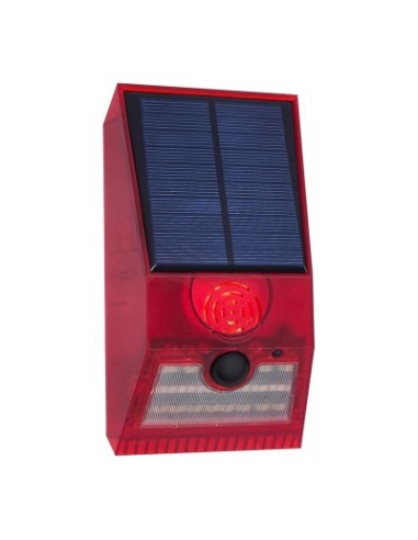 ALARMA SOLAR 129db LUZ LED 3W IP55