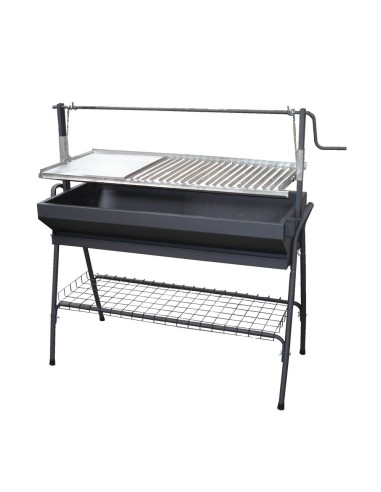 BARBACOA PARRILLA PLANCHA INOX REGULABLE 60cm IMEX