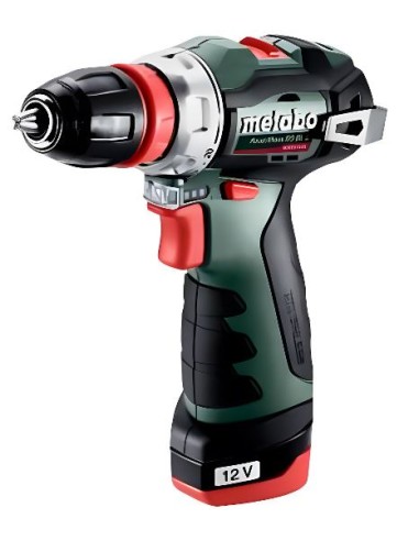 TALADRO ATORNILLADOR METABO POWERMAXX BS BL Q 12V 2x2AH CON MALETIN