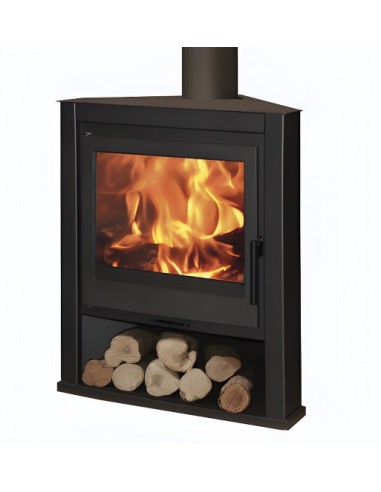 ESTUFA LEÑA ECODESIGN SAGRES 778x517x485mm PANADERO 5,5 KW RENDIMIENTO 77%