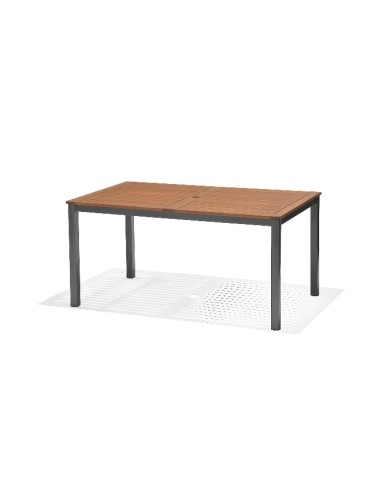 MESA NAPOLES MADERA EUCALIPTO Y ALUMINIO