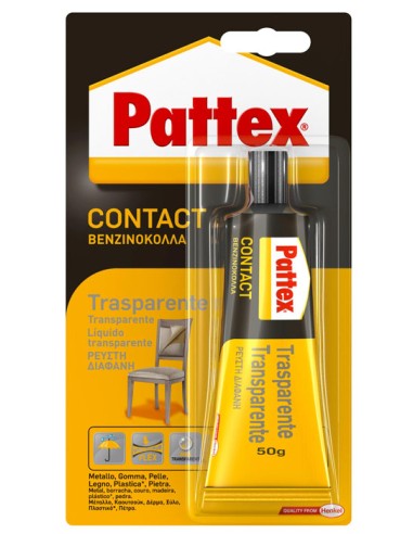 COLA CONTACTO PATTEX TRANSPARENTE TUBO 50 GR