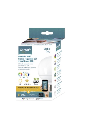 BOMBILLA GLOBO RGB+CCT SMART WIFI E27 12W 1060LM