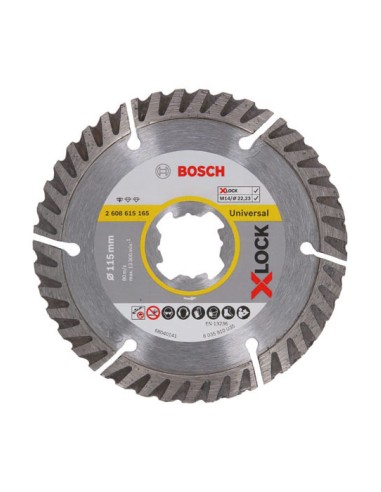 DISCO DIAMANTE BOSCH X-LOCK TURBO GENERAL OBRA 115x2mm