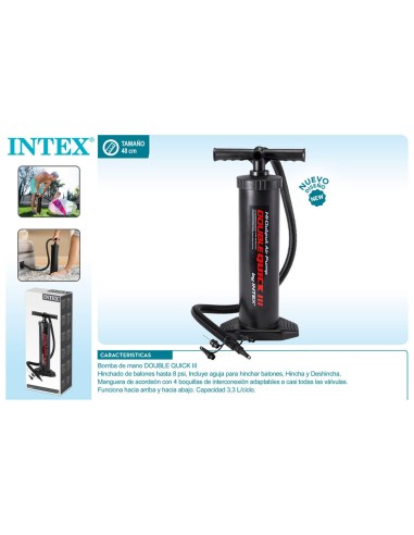 BOMBA INFLAR INTEX DOUBLE QUICK III 48cm