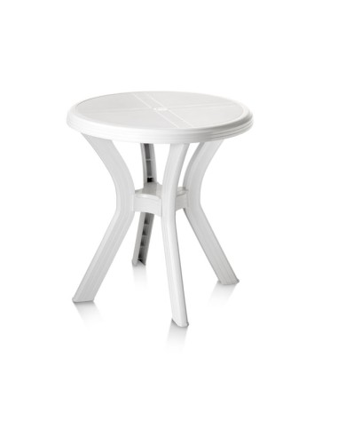 MESA IDEA EUROPE GIOTTO RESINA INYECTADA REDONDA 60cm ØBLANCA