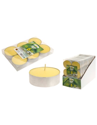 VELAS DE TE CITRONELA 6 UD ALAMPAT