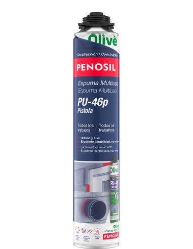 ESPUMA POLIURETANO PENOSIL PU46 PISTOLA 750ml 12UD