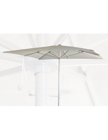 PARASOL 48mm 8 VARILLAS CRUDO ALUMINIO 3Mx3M