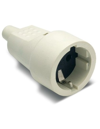 BASE AEREA PVC GOMA TOMA TIERRA 16 A 250 V BLANCO