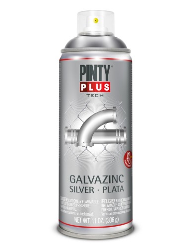 GALVANIZADO EN SPRAY PINTY PLUS TECH PLATA 520ml