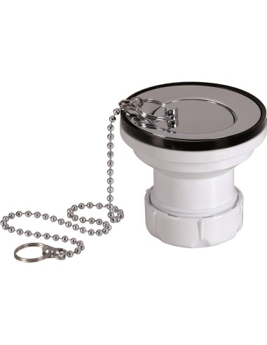 VALVULA LAVABO/BIDE JIMTEN S-35 1 1/2" CON TAPON CROMADO 63mm