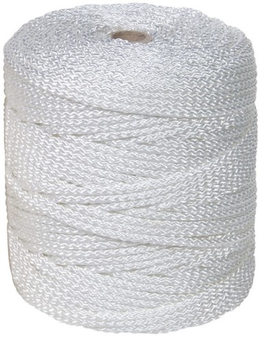 CUERDA TRENZADA BOBINA POLIAMIDA Ø6mm BLANCO 100M