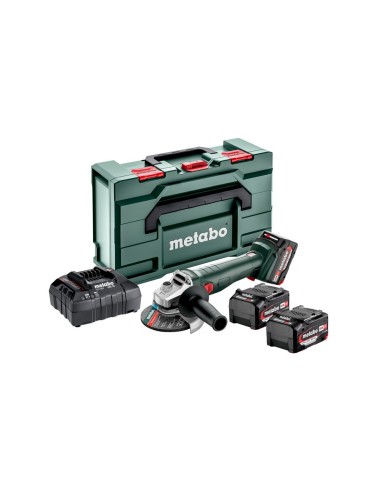 AMOLADORA METABO W 18L9-125 QUICK 18V 2x4,0AH CON MALETIN