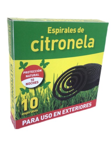 ESPIRALES DE CITRONELA ANTIMOSQUITOS E INSECTOS 10UD