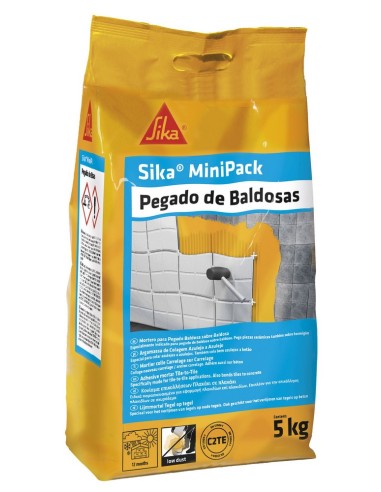 MINIPACK PEGADO DE BALDOSAS SIKA 5kg