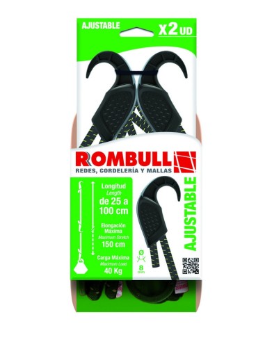 PULPO AJUSTABLE CON GANCHO NEGRO 2UD ROMBULL