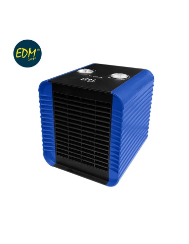 CALEFACTOR EDM COMPACTO 750/1500W AZUL/NEGRO