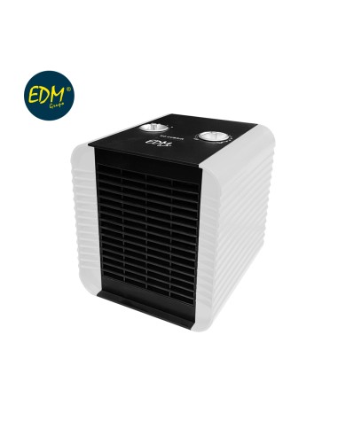 CALEFACTOR EDM COMPACTO 750/1500W VERTICAL BLANCO/NEGRO