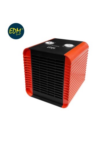 CALEFACTOR EDM COMPACTO 750/1500W VERTICAL ROJO/NEGRO