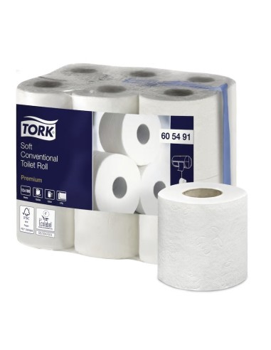 ROLLO PAPEL HIGIENICO PREMIUN 2 CAPAS TORK 22,9m PAQUETE 108 ROLLOS